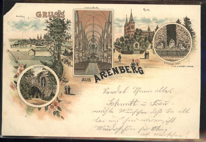 Arenberg Koblenz Kirche Lourdesgrotte Schlafende Jünger