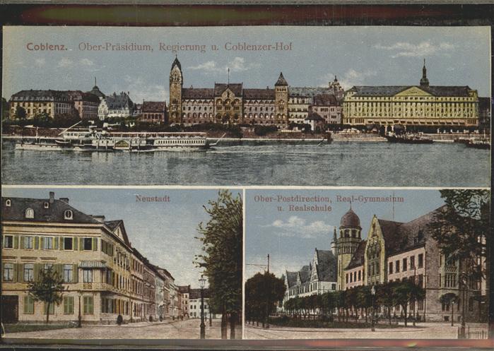 Koblenz Rhein Ober-Präsidium Neustadt Koblenzer Hof O