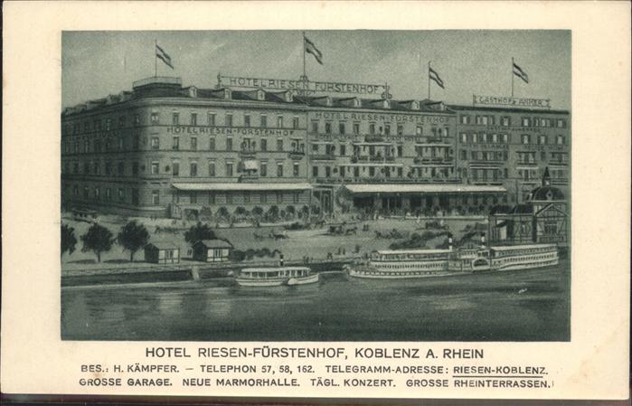 Koblenz Rhein Hotel Riesen-Fürstenhof