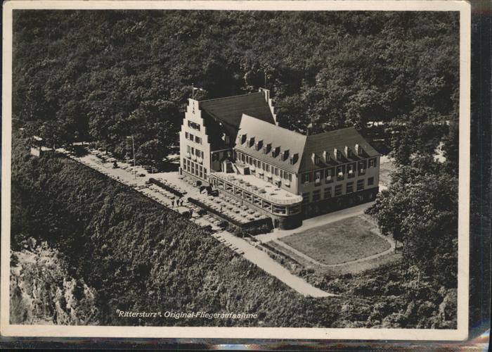 Koblenz Rhein Rittersturz Berghotel Luftbild