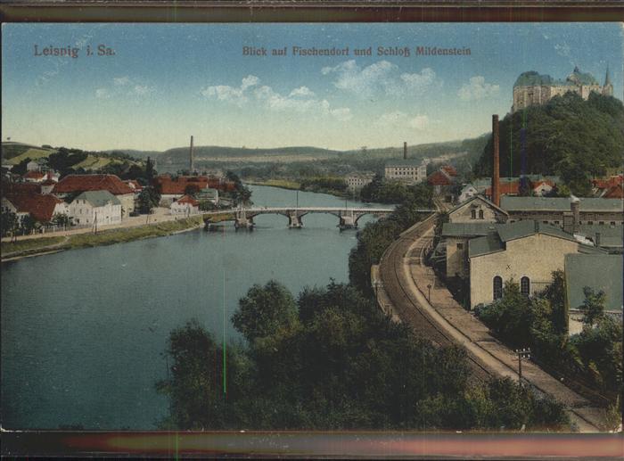 Leisnig Blick auf Fischendorf und Schloss Milde
