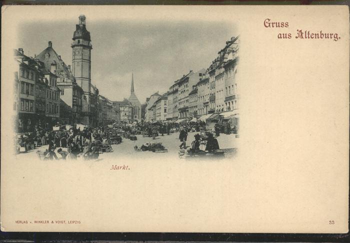 Altenburg Thueringen Markt Rathaus Brüderkirche