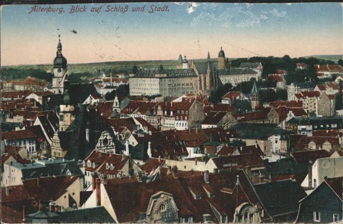 Altenburg Thueringen Blick auf Stadt und Schloss