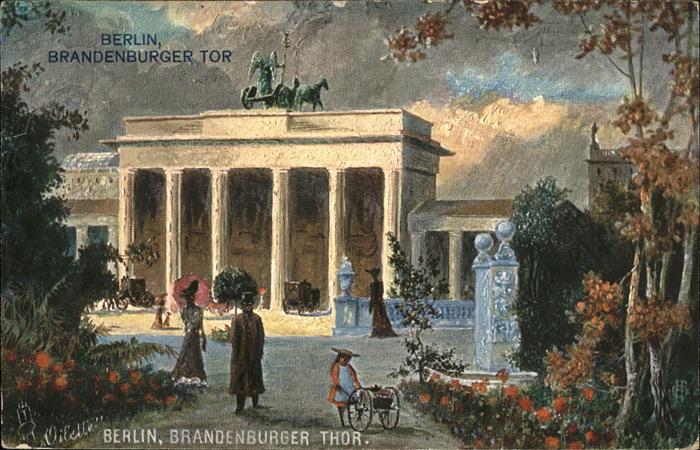 Brandenburgertor Berlin Künstlerkarte Oilette