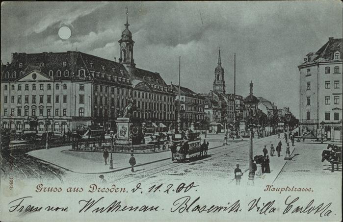 DRESDEN Elbe Hauptstrasse Denkmal