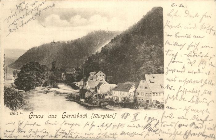 Gernsbach Teilansicht Murgtal