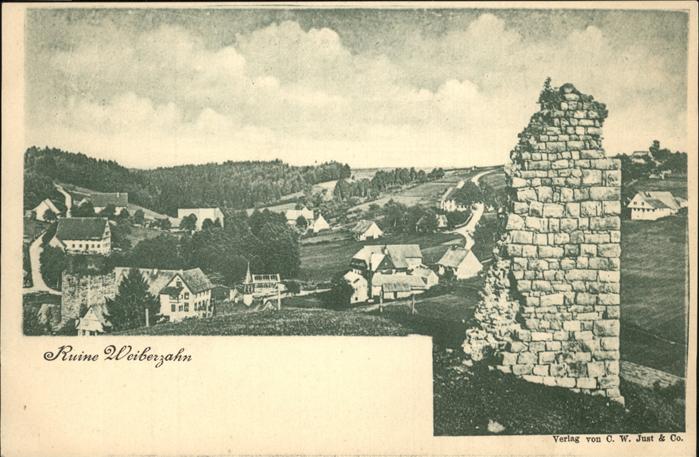 Burgberg Koenigsfeld Ruine Weiberzahn
