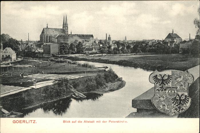 Goerlitz Sachsen Blick auf die Altstadt mit Peterskirche