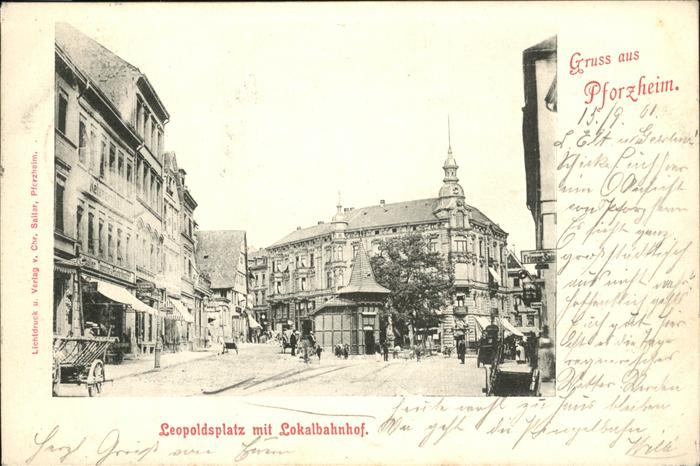 Pforzheim Leopoldsplatz mit Lokalbahnhof