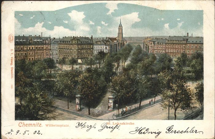 CHEMNITZ Sachsen Wilhelmplatz St. Lukaskirche