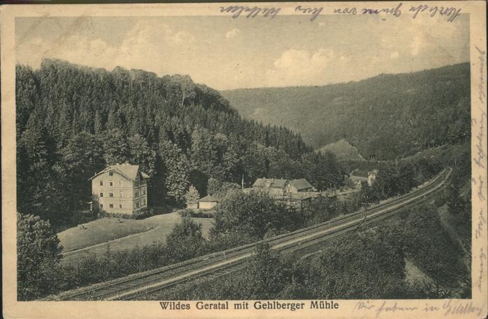 Gehlberg Panorama Geratal Mühle Eisenbahn