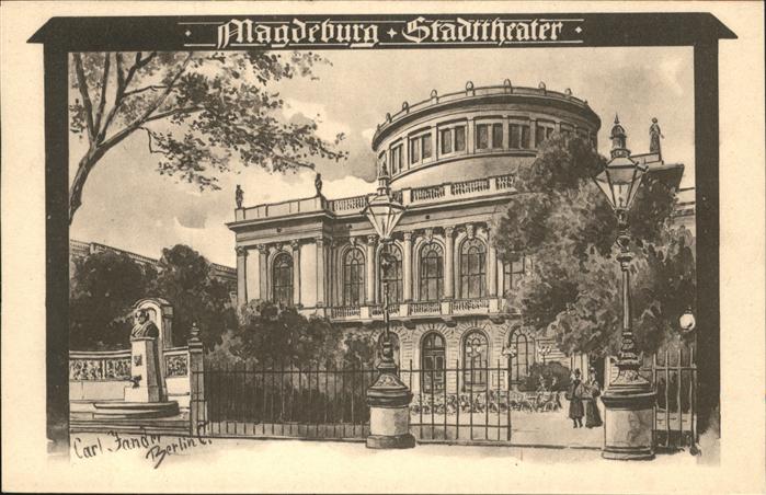 Magdeburg Stadttheater Künstlerkarte Carl Jander