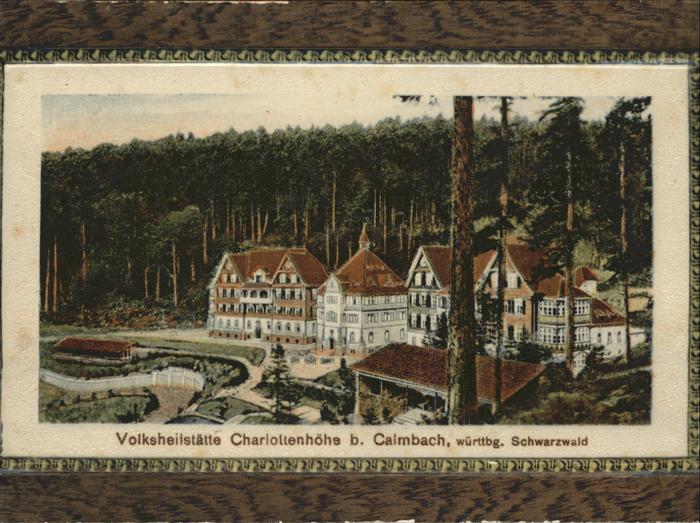 Calmbach Enz Volksheilstätte Charlottenhöhe