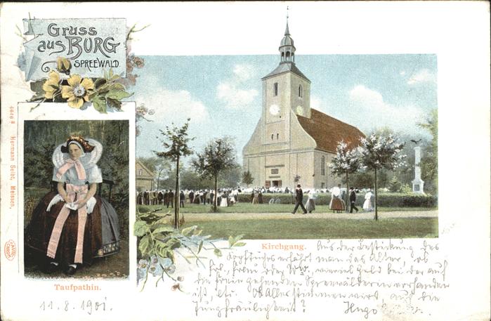 Burg Spreewald Kirchgang Taufpatin