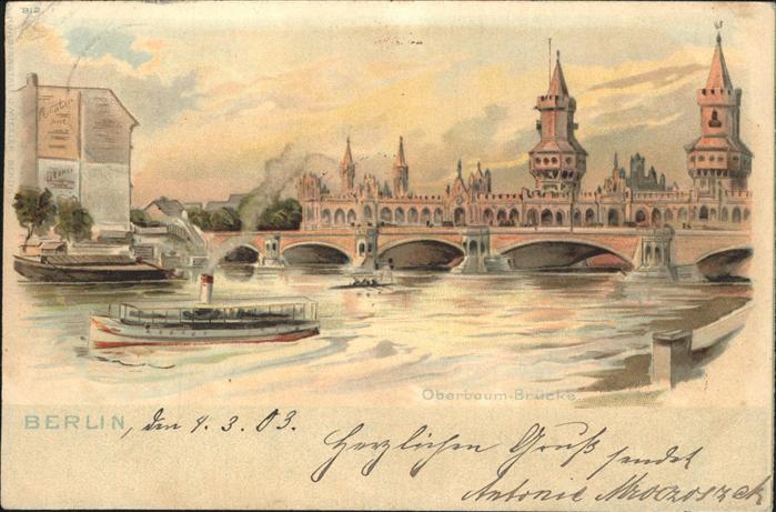 Berlin Oberbaum-Brücke Dampfer