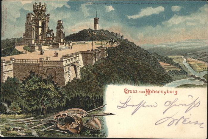 Syburg Ruine Hohensyburg Rüstung Künstlerkarte