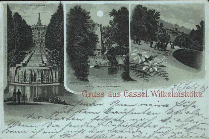 Wilhelmshoehe Kassel Cascaden Aquadukt Wasserfall Schloss im