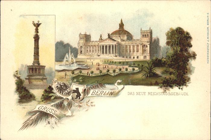 Berlin Reichstagsgebäude Siegessäule Wappen