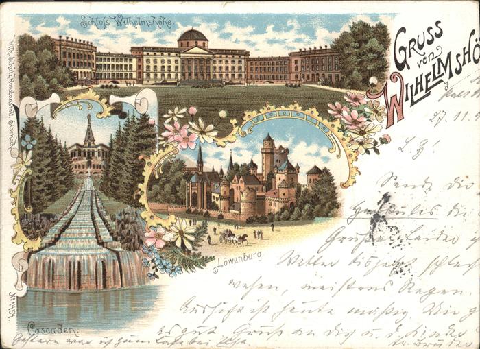 Wilhelmshoehe Kassel Cascaden Löwenburg Schloss