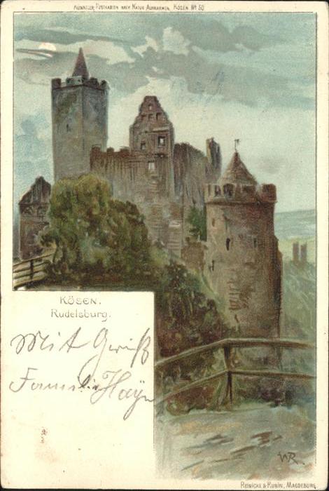 Bad Koesen Rudelsburg Künstlerkarte