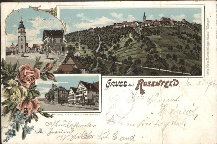 Rosenfeld Panorama Kirche Forsthaus