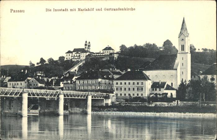 PAssAU Bayern Innenstadt mit Mariahilf Gertraudenkirche
