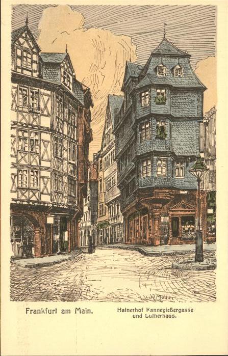 Frankfurt Main Hainerhof Kannegiessergasse Luhterhaus