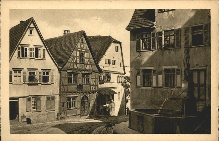 Marbach Neckar Schillers Geburtshaus Wilder Mann Brunn