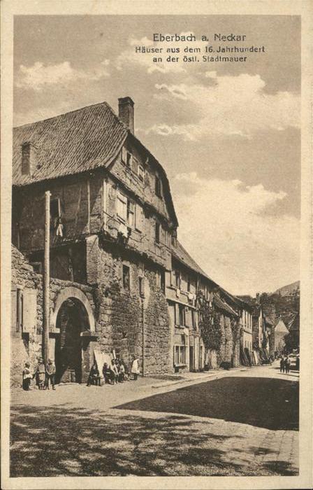 Eberbach Neckar Häuser 16. Jahrhundert Stadtmauer