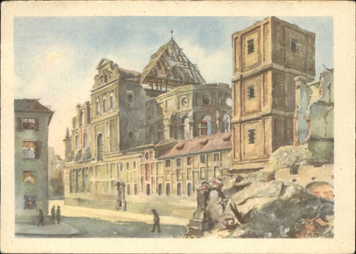 Muenchen Bayern Michaeliskirche Friedrich de Sustris zerstoert 1944 Kuenstlerkar
