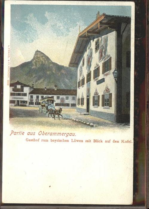 OBERAMMERGAU Bayern Gasthof zum Bayrischen Loewen Kofel