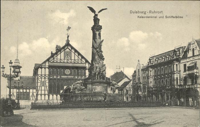 Duisburg Ruhr Kaiserdenkmal Schifferbörse