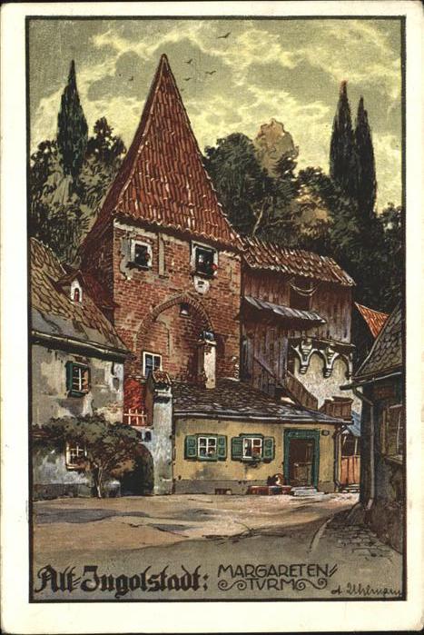 INGOLSTADT  CITY Margaretenturm Kuenstlerkarte