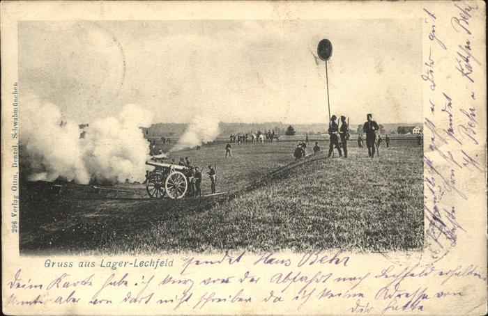 Lager Lechfeld Kanone Krieg Soldaten