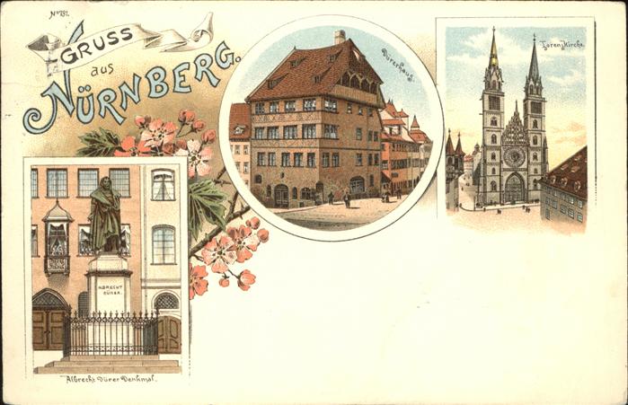 Nuernberg Albrecht Dürer Denkmal Dürerhaus