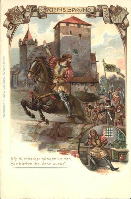 Nuernberg Eppeleins Sprung 1372 Prägedruck