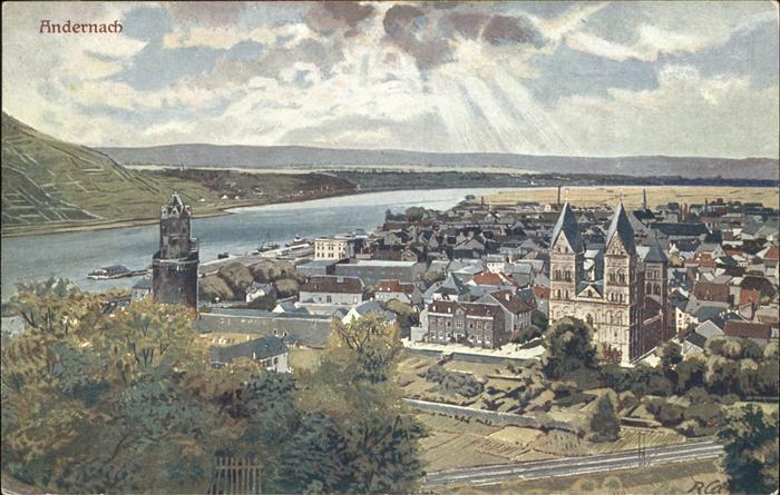 Andernach Künstlerkarte Panorama