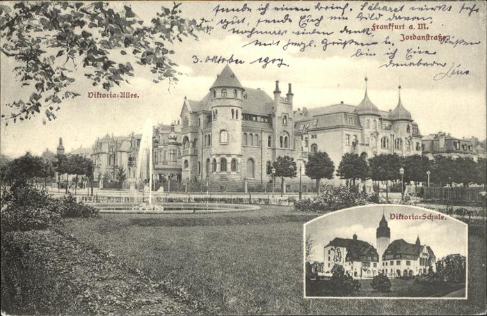Frankfurt Main Viktoria Allee Schule Jordanstrasse