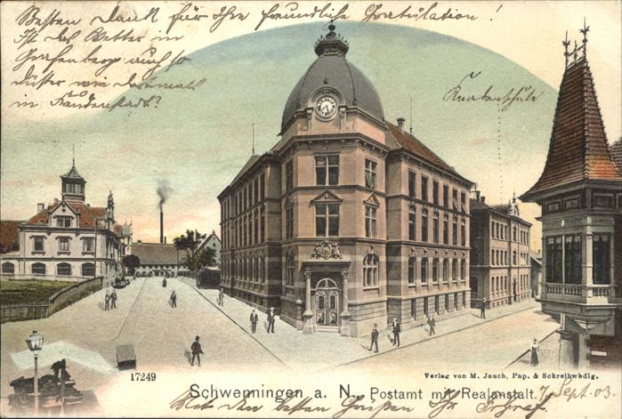 Schwenningen Neckar Postamt Realanstalt