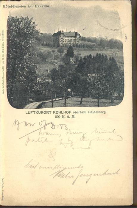 Kohlhof Heidelberg Hotel Pension Ad. Hartwig