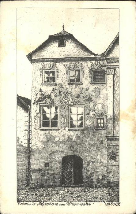 Krems Donau Messnerhaus am Körnermarkt Künstlerkart