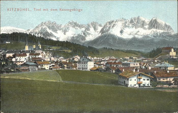 Kitzbuehel Tirol Panorama Blick auf Kaisergebirge
