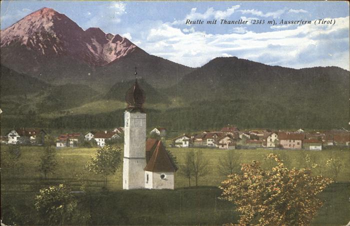 Reutte Tirol Panorama mit Thaneller Ausserfern Kirch