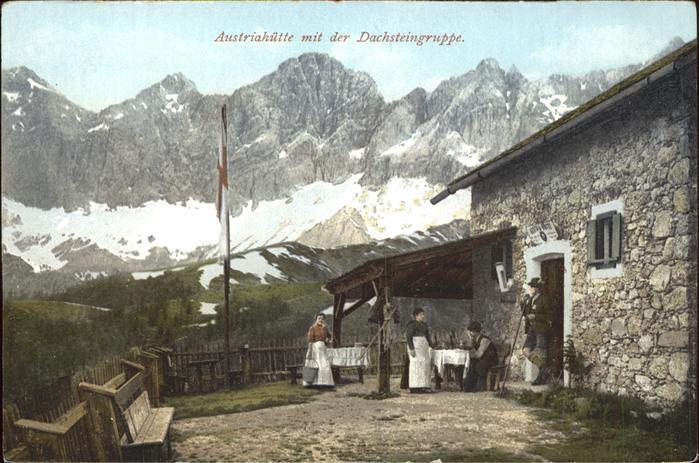 Ramsau Dachstein Steiermark Austriahütte mit Dachsteingruppe