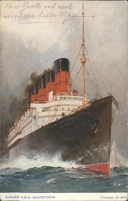 Dampfer Oceanliner R.M.S. Mauretania Cunard
