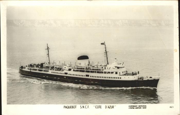 Dampfer Oceanliner S.N.C.F. Cote d_Azur
