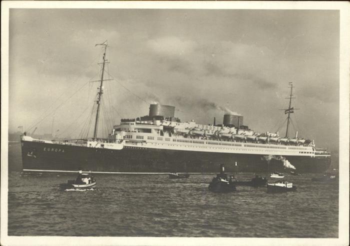 Dampfer Oceanliner Europa Turbinen-Schnelldampfer