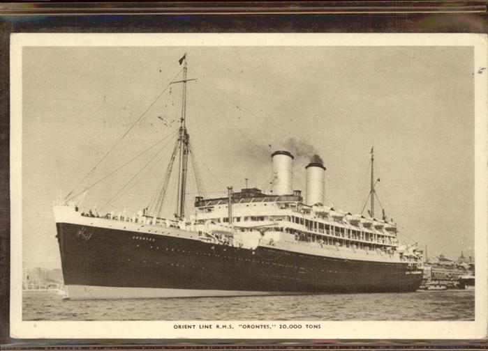 Dampfer Oceanliner R.M.S. Orontes Orient Line