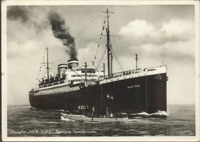 Dampfer Oceanliner New York Hamburg-Amerika Linie