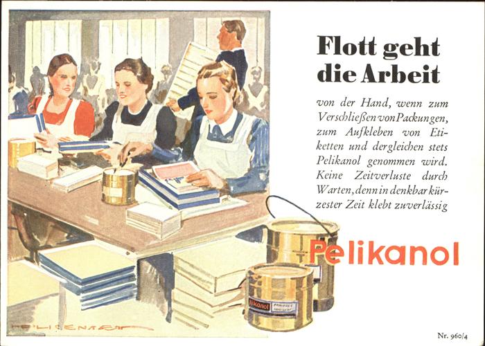 Werbung Reklame Pelikanol Künstlerkarte Nr. 960/4